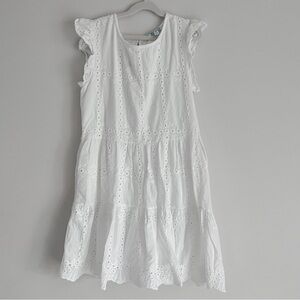 She and sky white eyelet dress